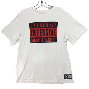 The Nike Tee Extremely Offensive "Make It Take It"  Men L White Graphic Print